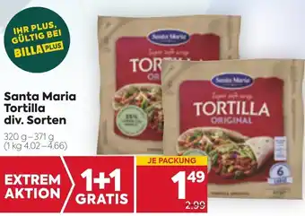 Billa Santa Maria Tortilla 320 g371 g Angebot
