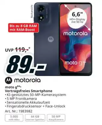 Media Markt moto g Vertragsfreies Smartphone Angebot