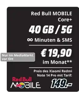 Media Markt Red Bull MOBILE Core 40 GB/5G Angebot