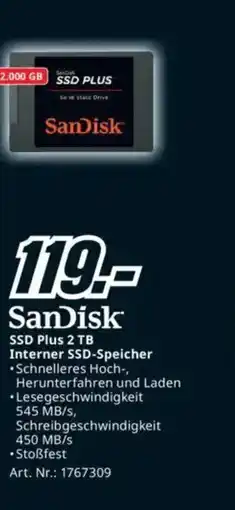 Media Markt SSD Plus 2 TB Interner SSD-Speicher Angebot