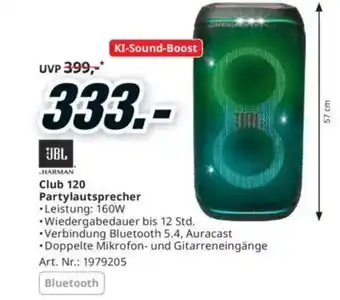 Media Markt Club 120 Partylautsprecher Angebot