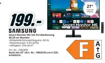 Media Markt Smart Monitor M5 mit Fernbedienung Angebot