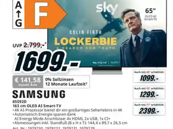 Media Markt 163 cm OLED AI Smart-TV Angebot