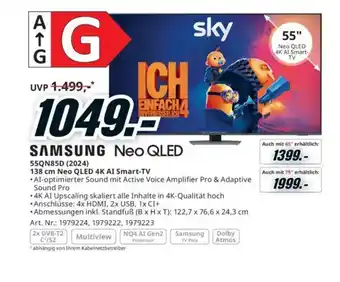 Media Markt Neo QLED 138 cm Neo QLED 4K AI Smart-TV Angebot