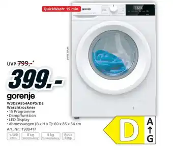 Media Markt W3D2A854ADPS/DE Waschtrockner Angebot