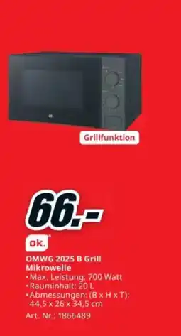 Media Markt OMWG 2025 B Grill Mikrowelle Angebot