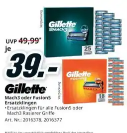 Media Markt Mach3 Rasierer Griffe Ersatzklingen Angebot