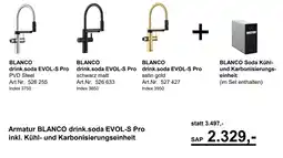 Peter MAX Armatur BLANCO drink.soda EVOL-S Pro inkl. Kühl- und Karbonisierungseinheit Angebot