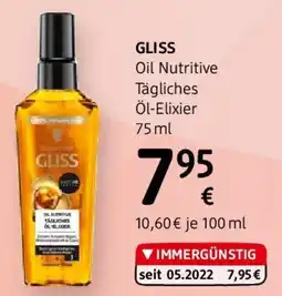 dm GLISS Oil Nutritive Tägliches Öl-Elixier dm Angebot