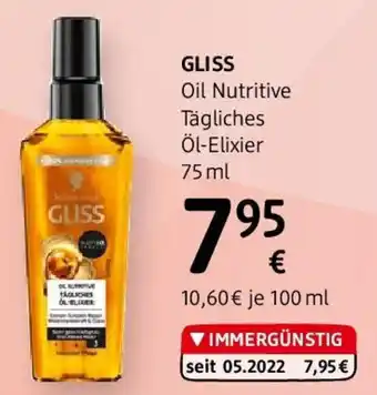 dm GLISS Oil Nutritive Tägliches Öl-Elixier dm Angebot