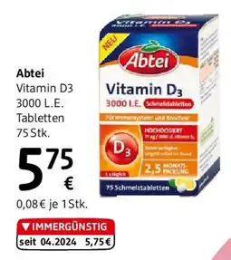 dm Vitamin D3 3000 L.E. Tabletten Angebot