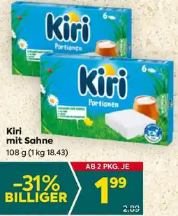 Billa Kiri mit Sahne Angebot