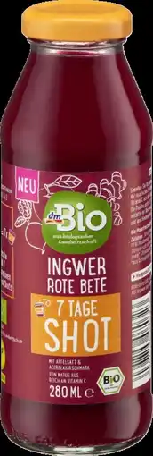 dm dmBio Ingwer Shot Rote Bete 7 Tage Angebot