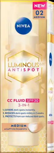 dm Nivea Luminous 630 Anti Spot Gesichtsfluid Angebot