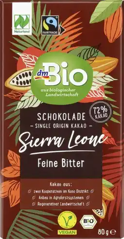 dm dmBio Bitter Schokolade Sierra Leone Angebot