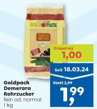 ADEG Goldpack Demerara Rohrzucker Angebot