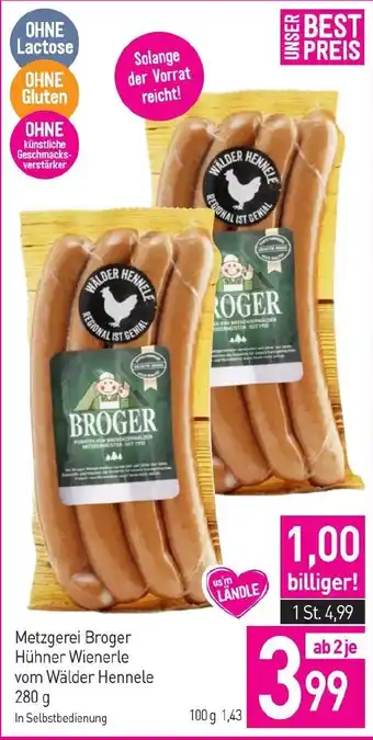 Sutterlüty Metzgerei Broger Hühner Wienerle Angebot