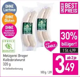 Sutterlüty Metzgerei Broger Kalbsbratwurst Angebot