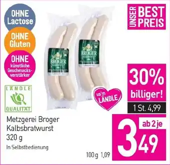 Sutterlüty Metzgerei Broger Kalbsbratwurst Angebot