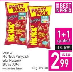 Sutterlüty Nic Nac's Partypack oder Nussmix Angebot