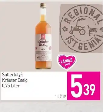 Sutterlüty Kräuter Essig Angebot