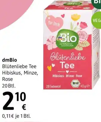 dm Blütenliebe Tee Hibiskus, Minze, Angebot