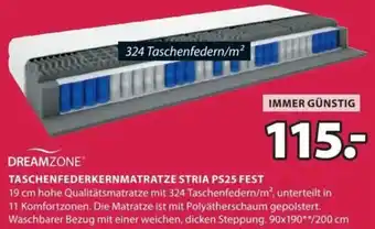 JYSK TASCHENFEDERKERNMATRATZE STRIA PS25 FEST Angebot