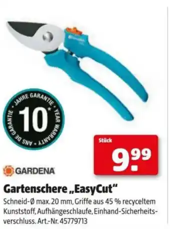 Hagebau Gartenschere EasyCut Angebot