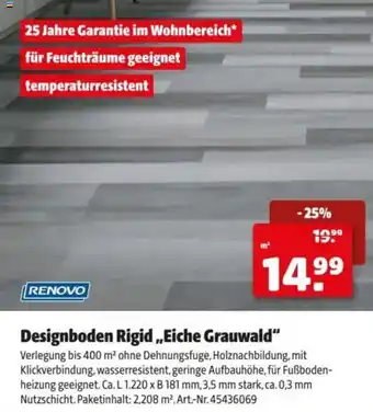 Hagebau Designboden RigidEiche Grauwald Angebot