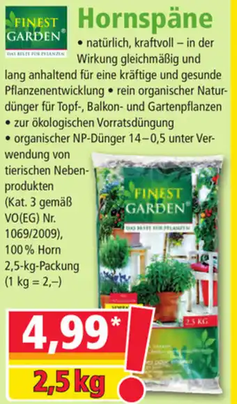 Norma Finest Garden Hornspäne 2,5 Kg Angebot