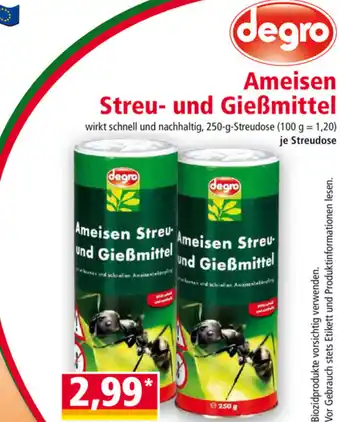Norma Degro Ameisen Streu Und Gießmittel 100 g Angebot