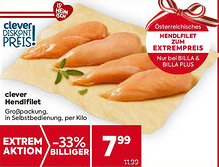 Billa clever Hendlfilet Angebot