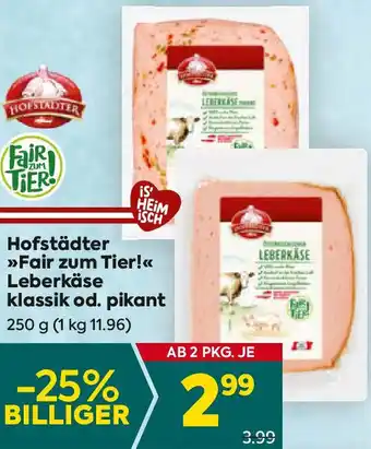 Billa Leberkäse klassik od. pikant Angebot