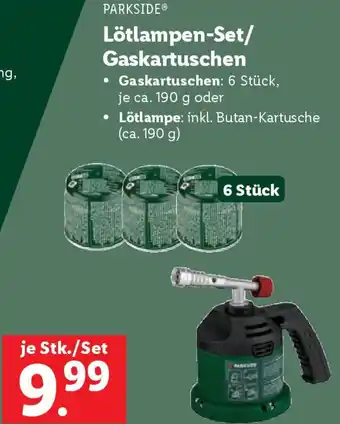 Lidl Lötlampen-Set/Gaskartuschen Angebot