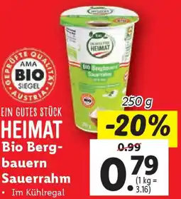 Lidl Bio Bergbauern Sauerrahm Angebot