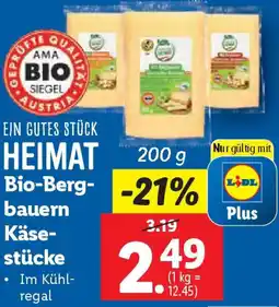 Lidl Bio-Bergbauern Käsestücke Angebot