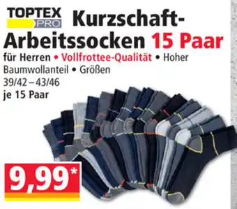 Norma Toptex Pro Kurzschaft Arbeitssocken 15 Paar Angebot