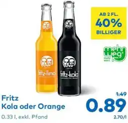 T&G Fritz Kola oder Orange Angebot