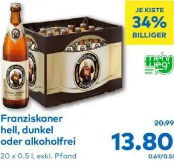 T&G Franziskaner hell, dunkel oder alkoholfrei Angebot