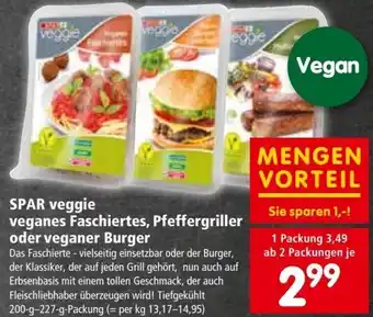 Interspar Spar Veggie Veganes Fraschiertes, Pfeffergriller Oder Veganer Burger 200 g-227 g Angebot