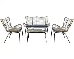 Hornbach Gartenstuhl Set acamp Korfu Loungeset 122 x 71 x 75 mm Aluminium anthrazit Angebot