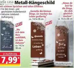 Norma Metall-Hängeschild Angebot