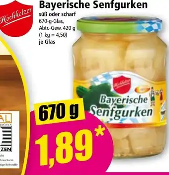 Norma Bayerische Senfgurken Angebot