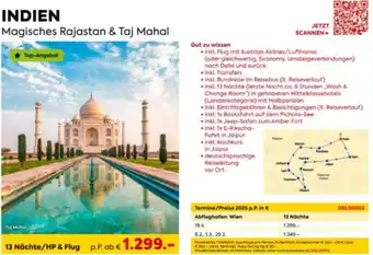 Penny Reisen INDIEN Magisches Rajastan & Taj Mahal Angebot