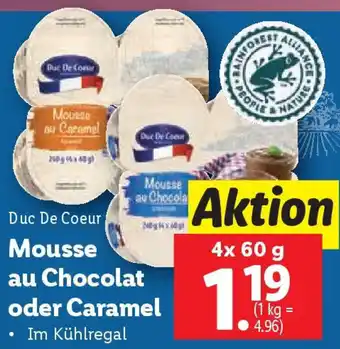 Lidl Mousse au  Chocolat oder Caramel Angebot