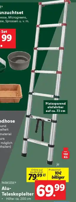 Lidl Alu- Teleskopleiter Angebot