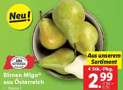 Lidl Birnen Migo Angebot