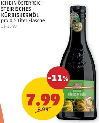 PENNY Steirisches Kürbiskernöl Angebot