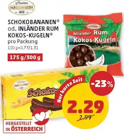 PENNY Schokobananen od. inländer rum kokos-kugeln Angebot