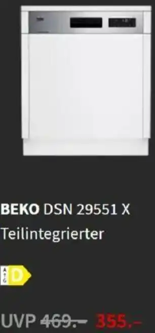 Media Markt Beko DSN 29551 X Teilintegrierter Angebot